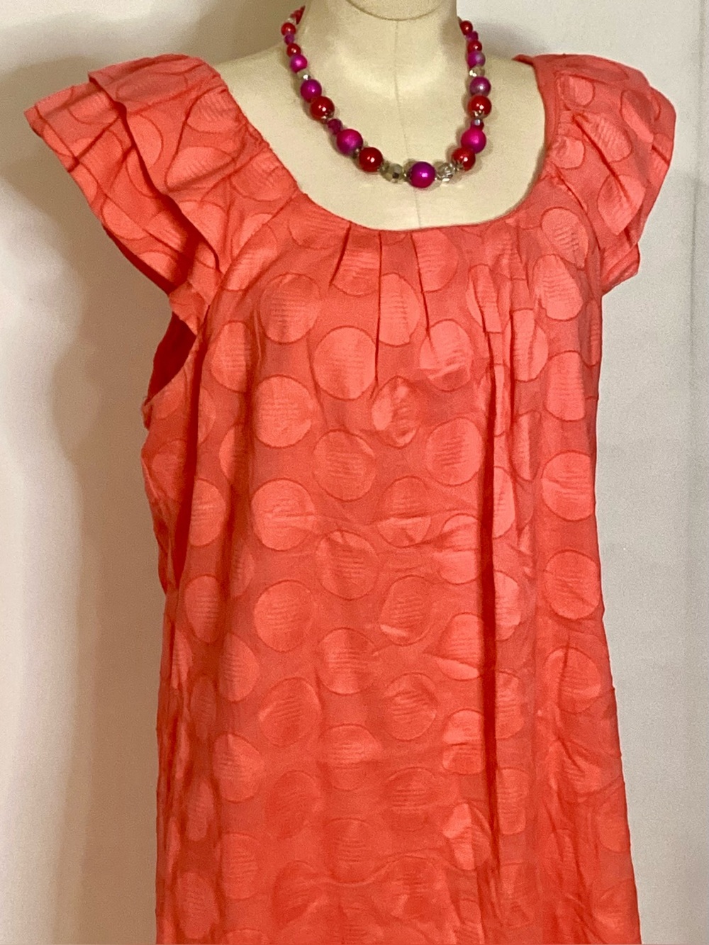 Rabbit Rabbit Rabbit Deep Coral Midi Dress - Picture 2 of 10